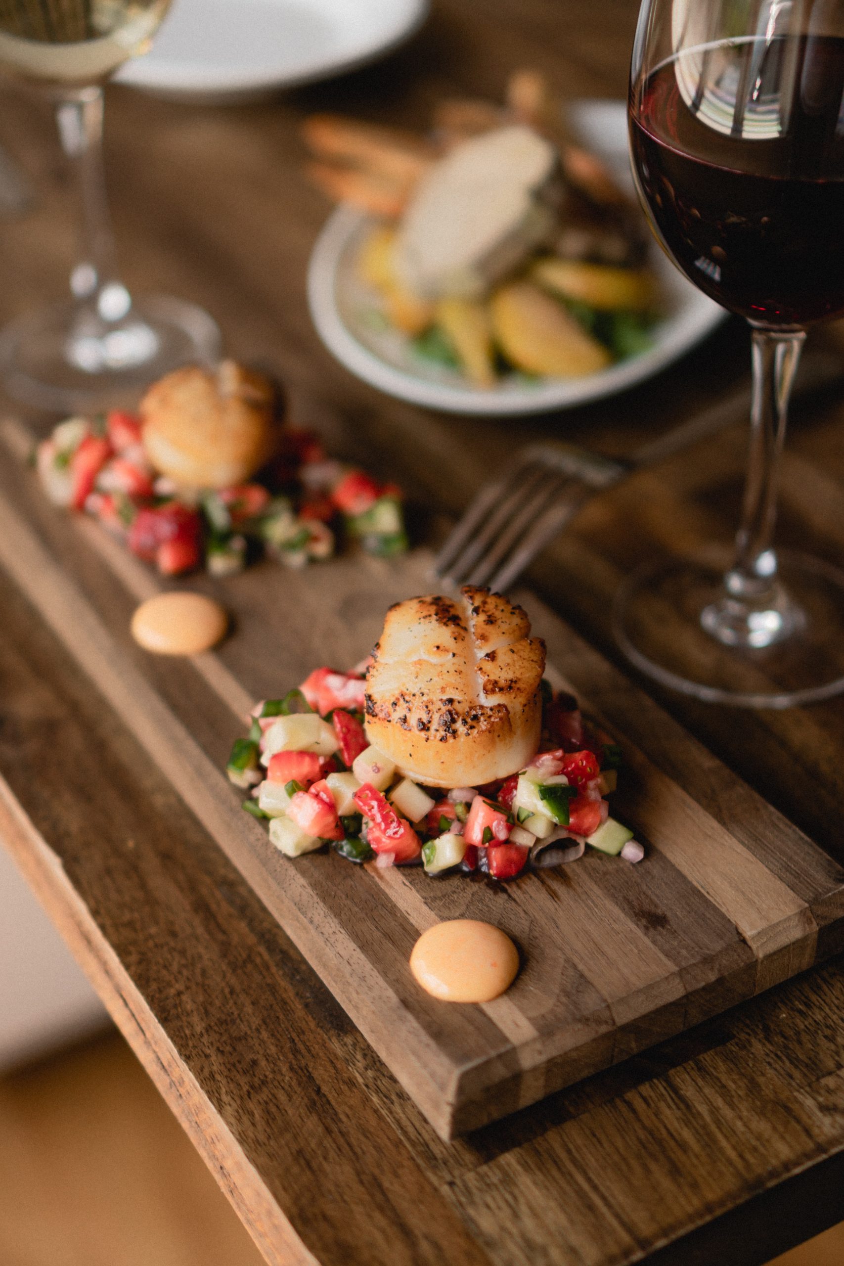 Fresh scallops